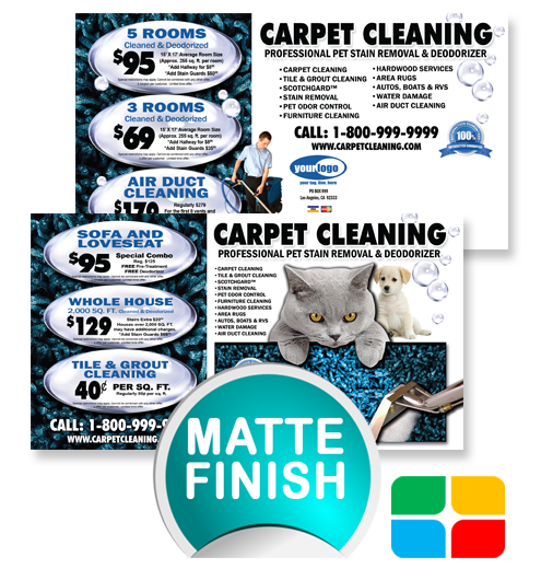 Carpet Cleaning Postcards ca00007 4 x 6 Matte