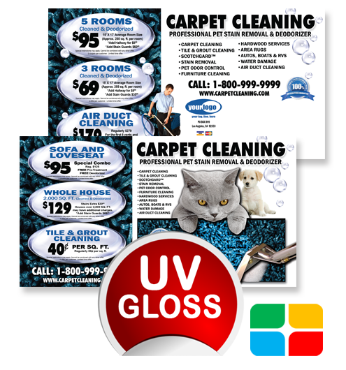 Carpet Cleaning Postcards ca00007 4 x 6 UV Gloss