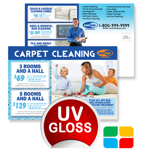 Carpet Cleaning Postcards ca00008 4 x 6 UV Gloss