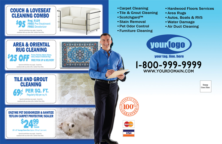 Carpet Cleaning Postcard (8.5 x 5.5) #CA00008 Matte Back