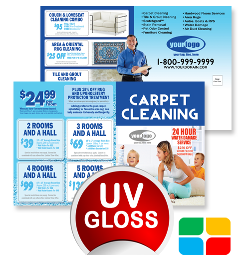 Carpet Cleaning Postcards ca00008 4 x 6 UV Gloss