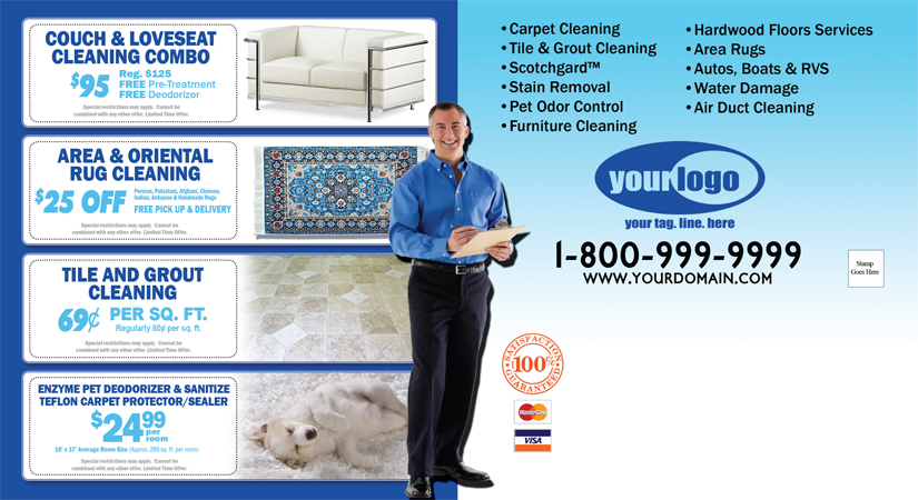 Carpet Cleaning Postcard (6 x 11) #CA00008 Matte Back