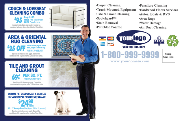 Carpet Cleaning Postcard (4 x 6) #CA01001 Matte Back