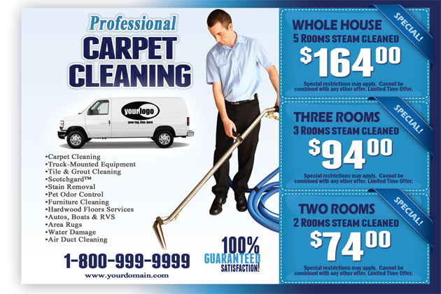 Carpet Cleaning Postcard (4 x 6) #CA01001 Matte Front