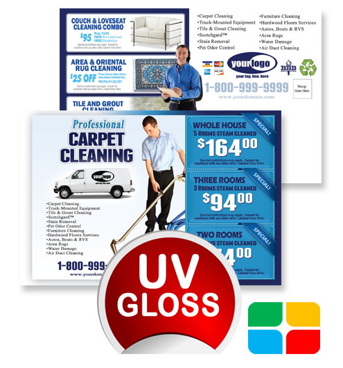 Carpet Cleaning Postcards ca01001 4 x 6 UV Gloss