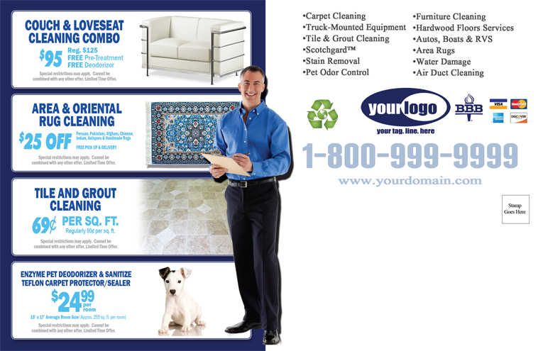 Carpet Cleaning Postcard (8.5 x 5.5) #CA01001 Matte Back