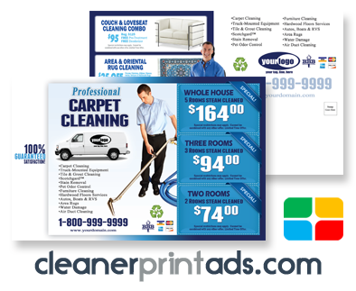 Carpet Cleaning Postcards #CA01001 8.5 x 5.5 Matte