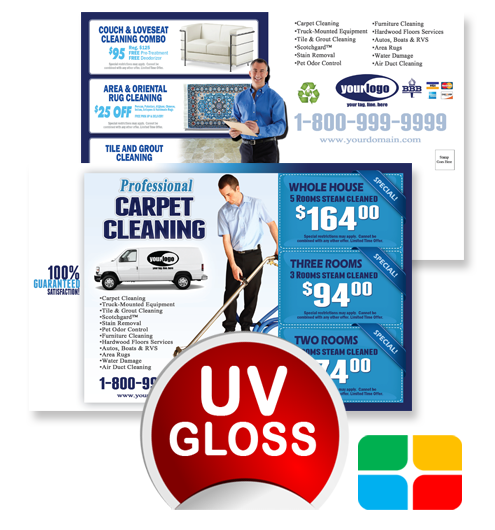 Carpet Cleaning Postcards ca01001 4 x 6 UV Gloss