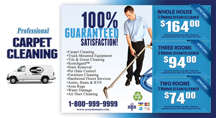 Carpet Cleaning Postcard (6 x 11) #CA01001 Matte Front