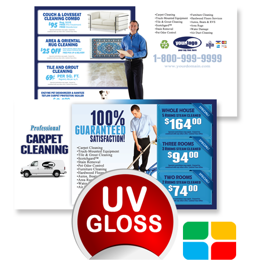 Carpet Cleaning Postcards ca01001 4 x 6 UV Gloss