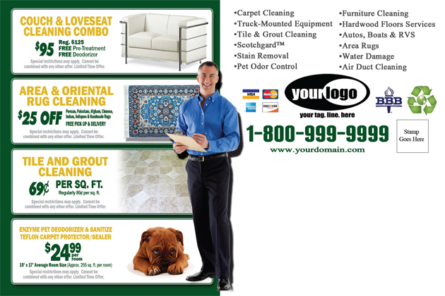 Carpet Cleaning Postcard (4 x 6) #CA01002 Matte Back