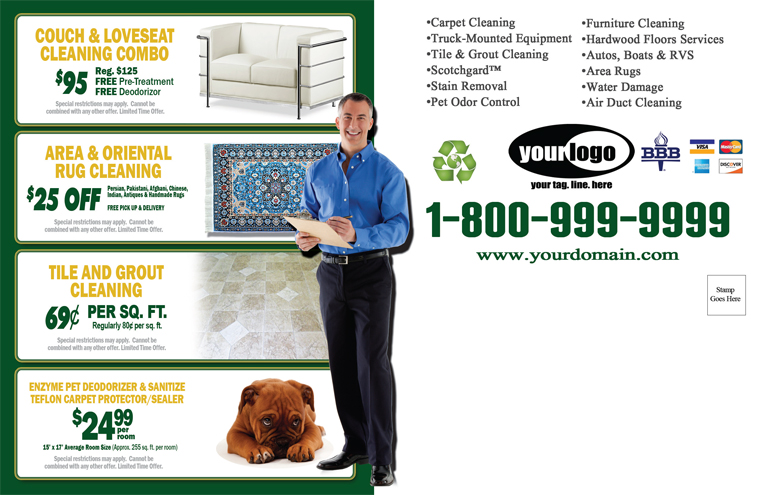 Carpet Cleaning Postcard (8.5 x 5.5) #CA01002 Matte Back