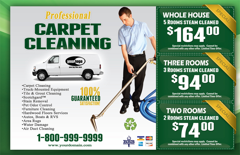 Carpet Cleaning Postcard (8.5 x 5.5) #CA01002 Matte Front