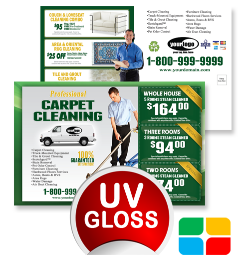 Carpet Cleaning Postcards ca01002 4 x 6 UV Gloss