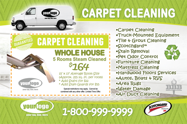 Carpet Cleaning Postcard (4 x 6) #CA01005 Matte Front