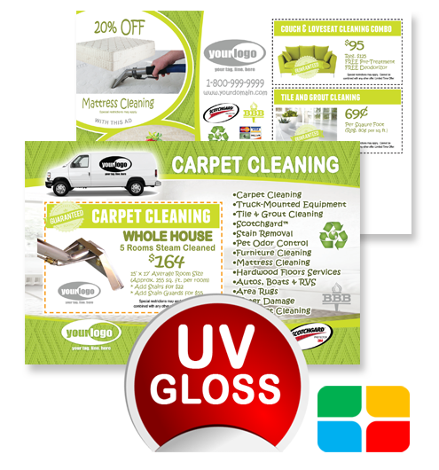 Carpet Cleaning Postcards ca01005 4 x 6 UV Gloss