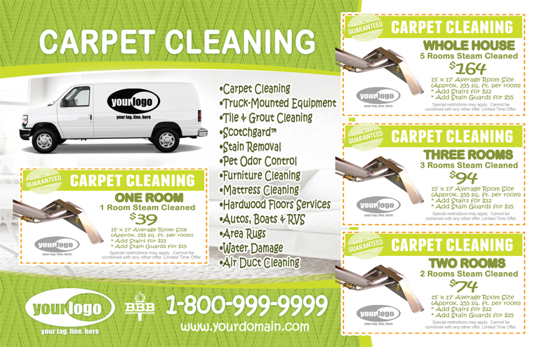 Carpet Cleaning Postcard (8.5 x 5.5) #CA01005 Matte Front