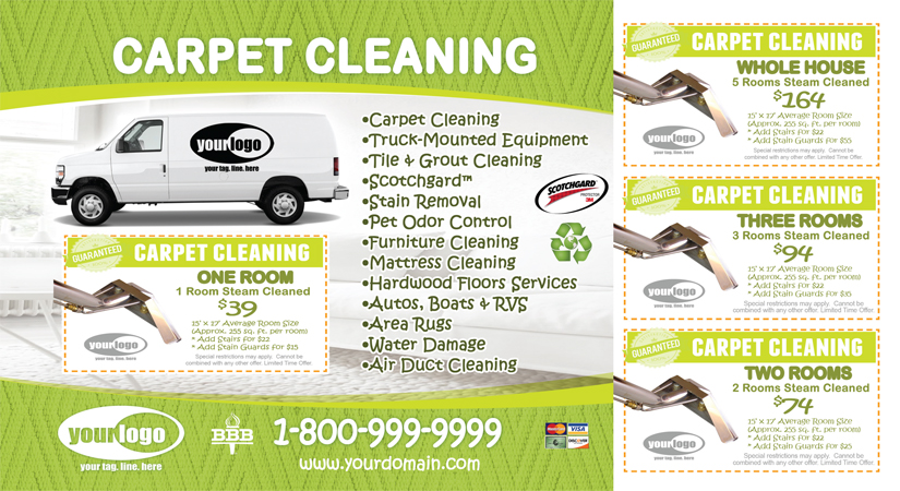 Carpet Cleaning Postcard (6 x 11) #CA01005 Matte Front