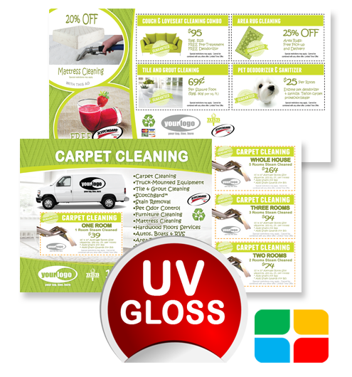 Carpet Cleaning Postcards ca01005 4 x 6 UV Gloss