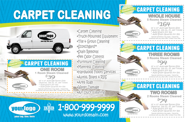 Carpet Cleaning Postcard (8.5 x 5.5) #CA01006 UV Gloss Front