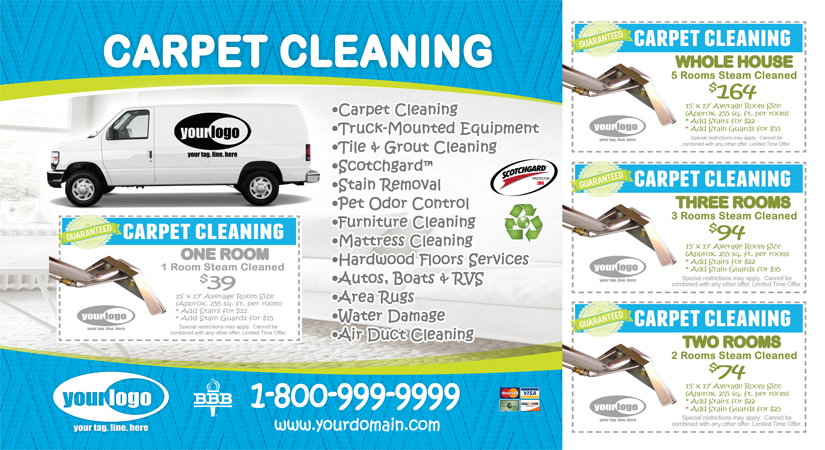 Carpet Cleaning Postcard (6 x 11) #CA01006 Matte Front