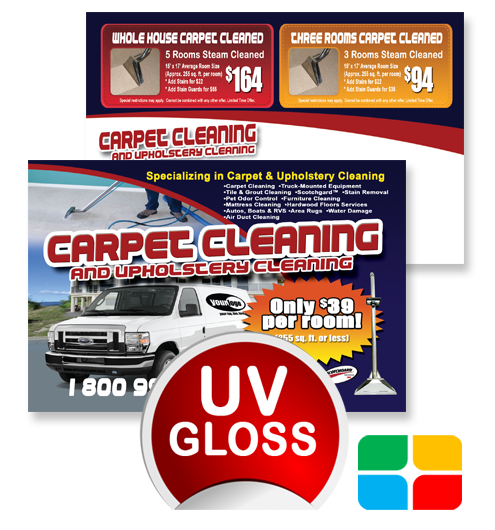 Carpet Cleaning Postcards ca01010 4 x 6 UV Gloss