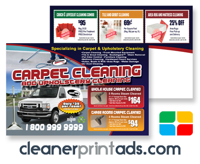 Carpet Cleaning Postcards #CA01010 8.5 x 5.5 UV Gloss