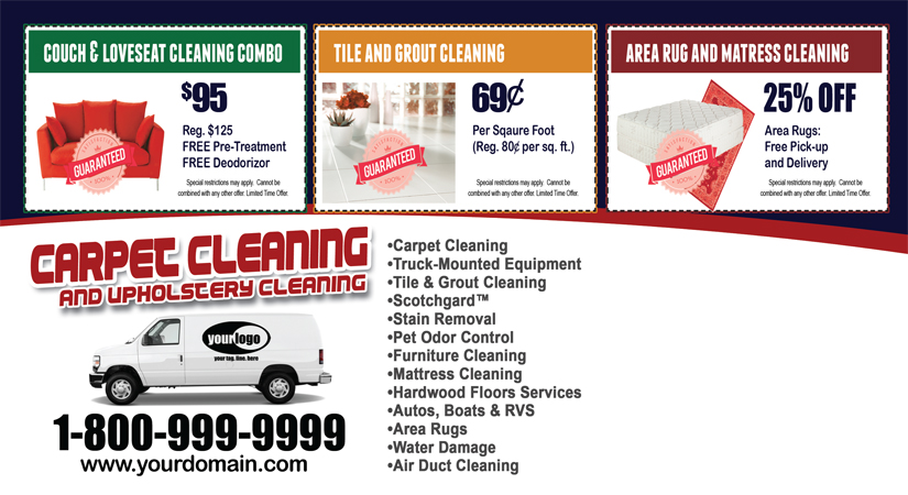 Carpet Cleaning Postcard (6 x 11) #CA01010 Matte Back