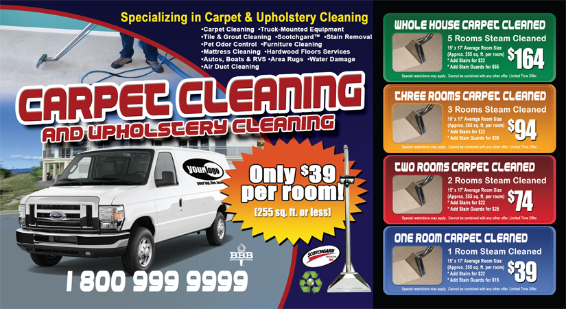 Carpet Cleaning Postcard (6 x 11) #CA01010 Matte Front