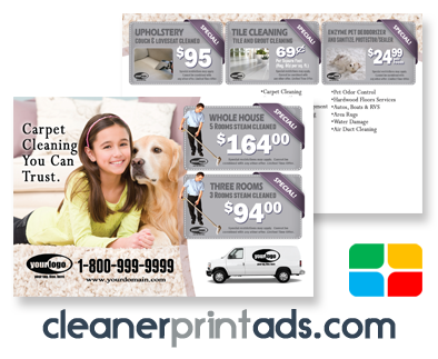 Carpet Cleaning Postcards #CA01020 4 x 6 Matte