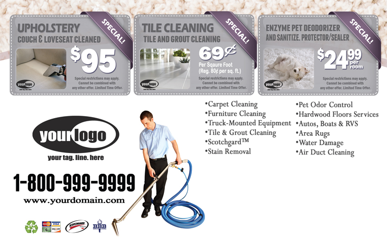 Carpet Cleaning Postcard (8.5 x 5.5) #CA01020 Matte Back