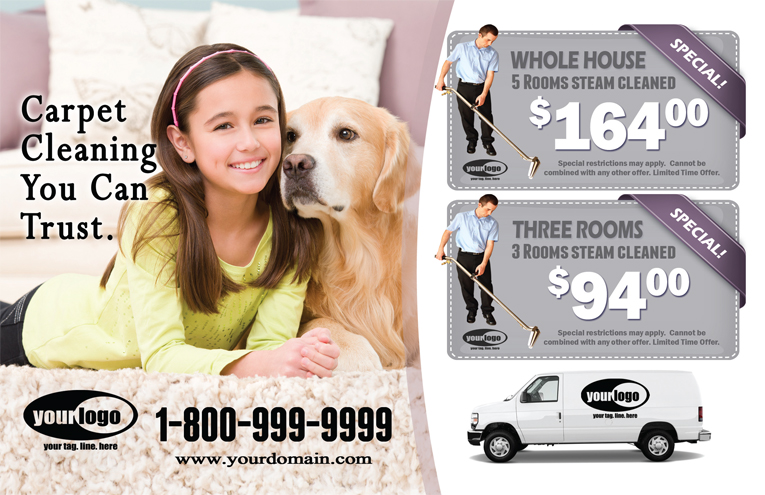 Carpet Cleaning Postcard (8.5 x 5.5) #CA01020 Matte Front