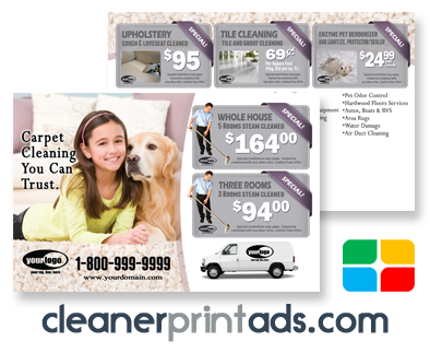 Carpet Cleaning Postcards #CA01020 8.5 x 5.5 Matte