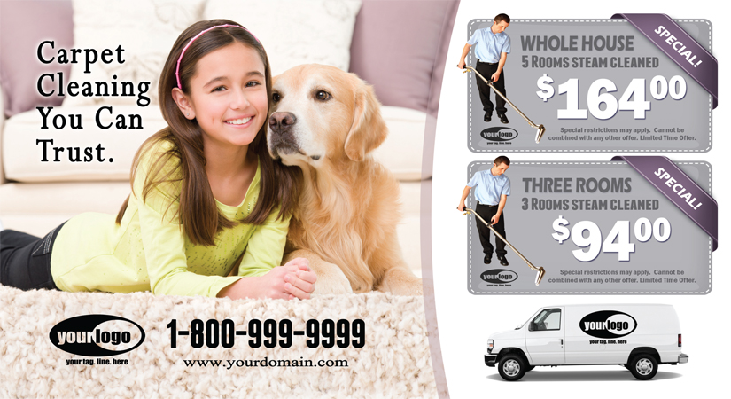 Carpet Cleaning Postcard (6 x 11) #CA01020 Matte Front