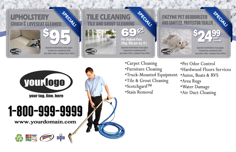 Carpet Cleaning Postcard (8.5 x 5.5) #CA01021 Matte Back