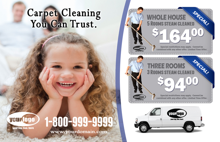 Carpet Cleaning Postcard (8.5 x 5.5) #CA01021 Matte Front