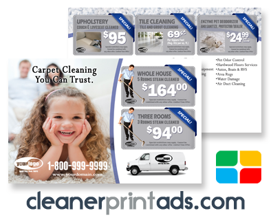 Carpet Cleaning Postcards #CA01021 8.5 x 5.5 UV Gloss