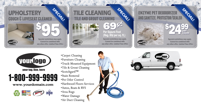 Carpet Cleaning Postcard (6 x 11) #CA01021 UV Gloss Back