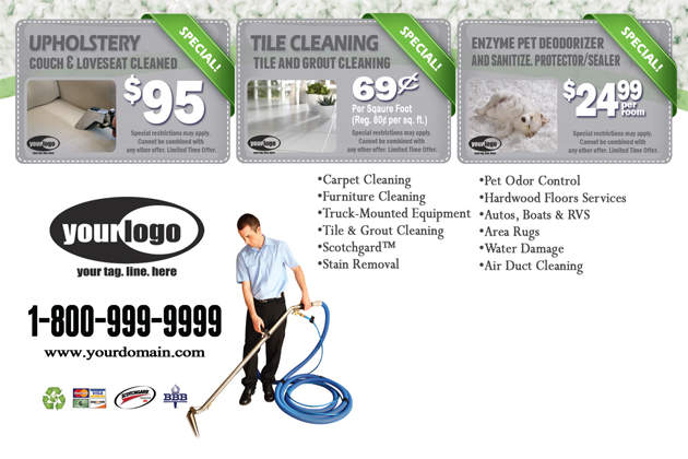 Carpet Cleaning Postcard (4 x 6) #CA01023 UV Gloss Back