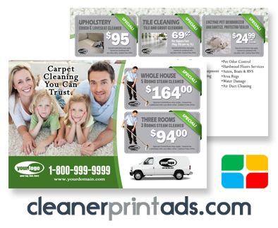 Carpet Cleaning Postcards #CA01023 8.5 x 5.5 UV Gloss