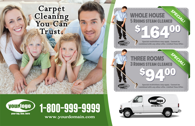 Carpet Cleaning Postcard (8.5 x 5.5) #CA01023 UV Gloss Front