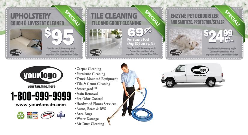 Carpet Cleaning Postcard (6 x 11) #CA01023 Matte Back