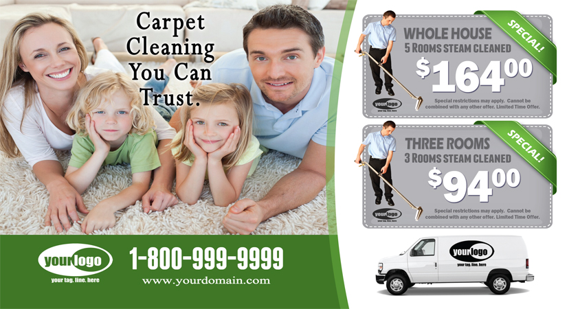 Carpet Cleaning Postcard (6 x 11) #CA01023 Matte Front