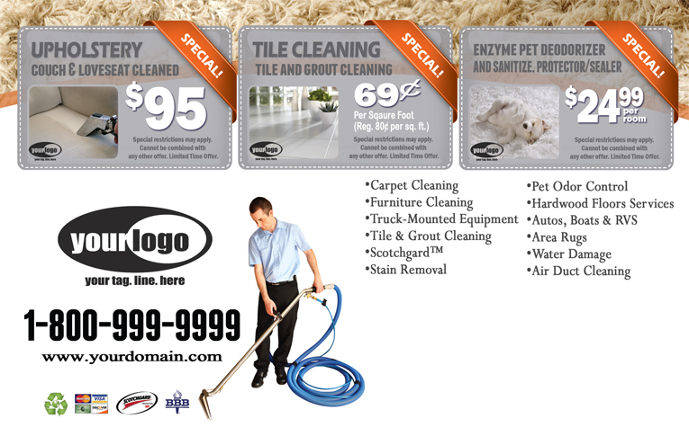 Carpet Cleaning Postcard (8.5 x 5.5) #CA01024 Matte Back