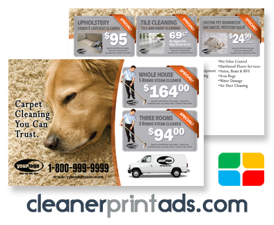 Carpet Cleaning Postcards #CA01024 8.5 x 5.5 UV Gloss