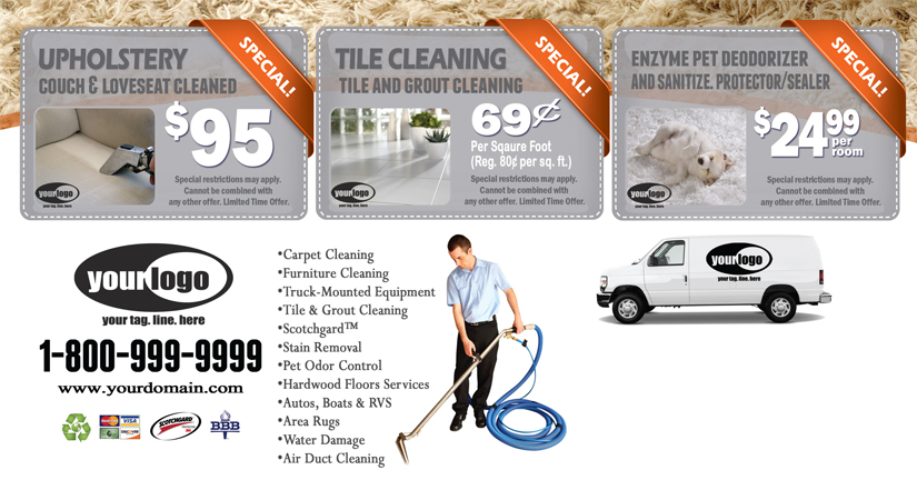 Carpet Cleaning Postcard (6 x 11) #CA01024 Matte Back