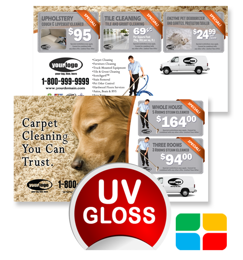 Carpet Cleaning Postcards ca01024 4 x 6 UV Gloss