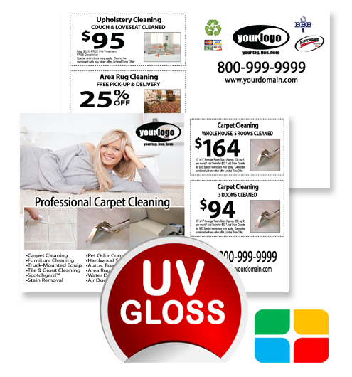 Carpet Cleaning Postcards ca01075 4 x 6 UV Gloss