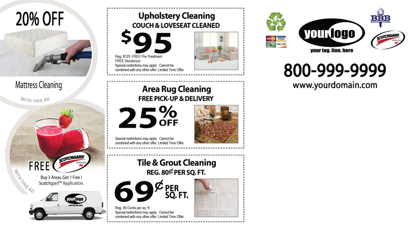 Carpet Cleaning Postcard (6 x 11) #CA01075 Matte Back