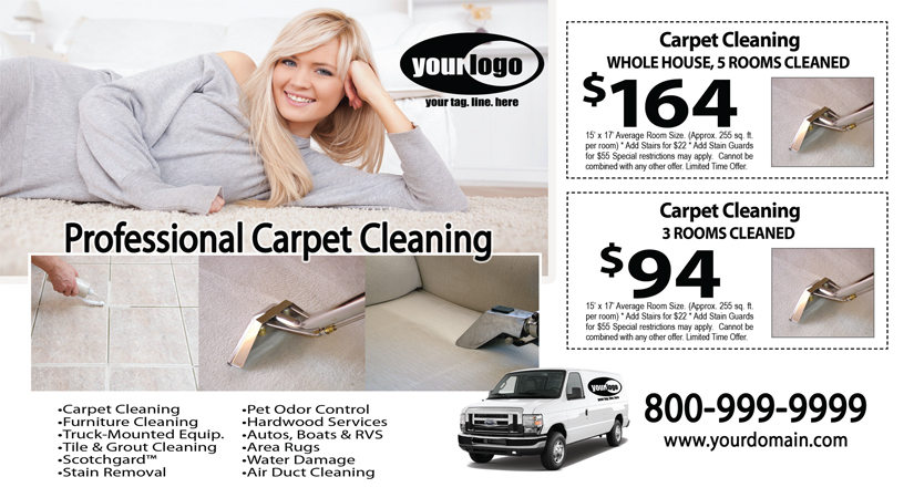 Carpet Cleaning Postcard (6 x 11) #CA01075 Matte Front